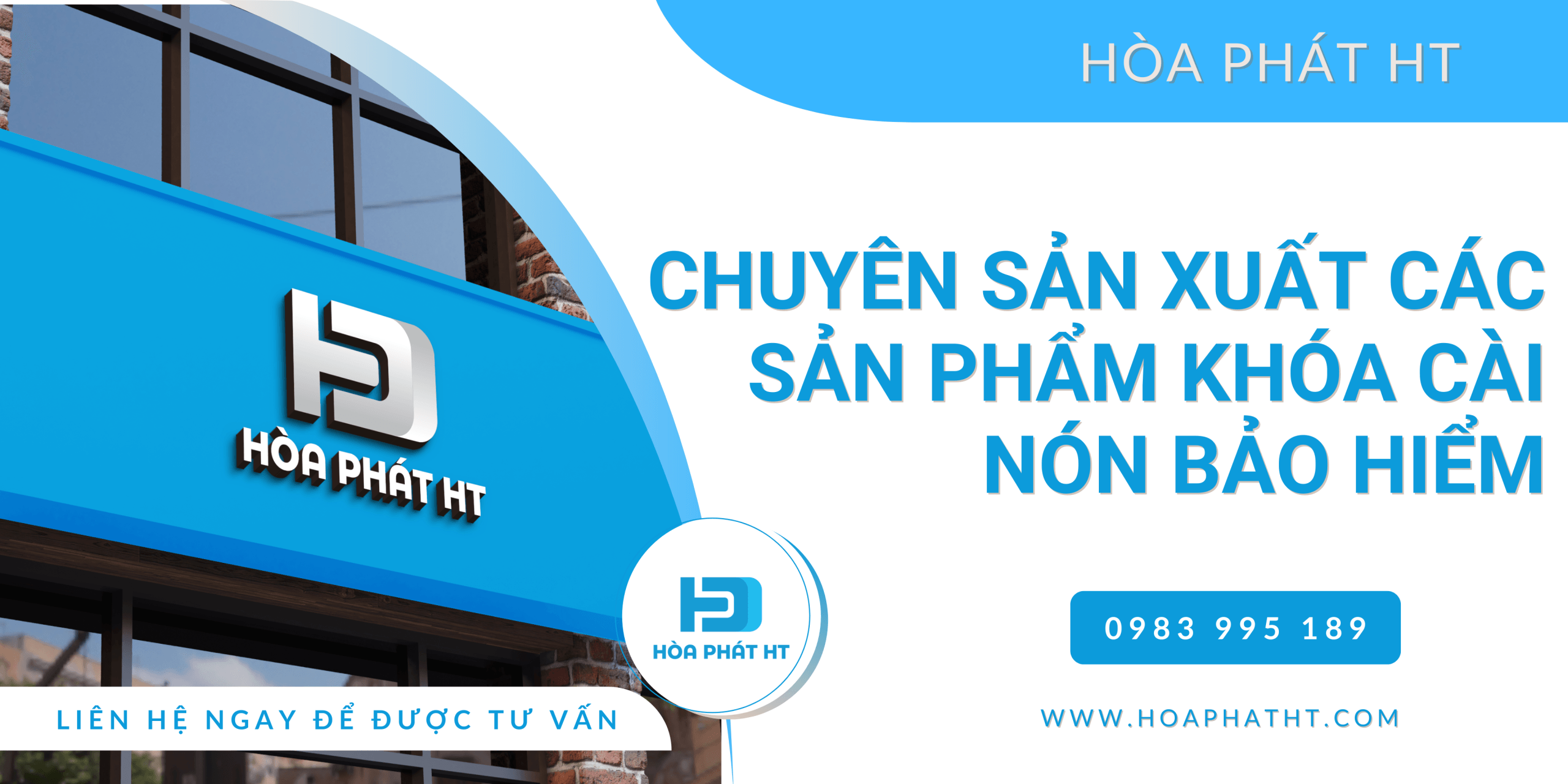 banner khóa cài nón bảo hiểm Hòa Phát HT